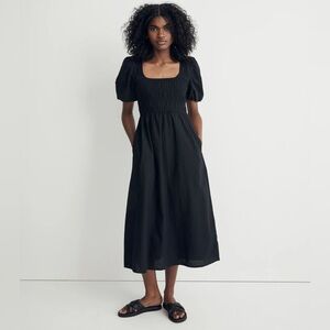 Madewell Lucie Puff-Sleeve Midi Dress